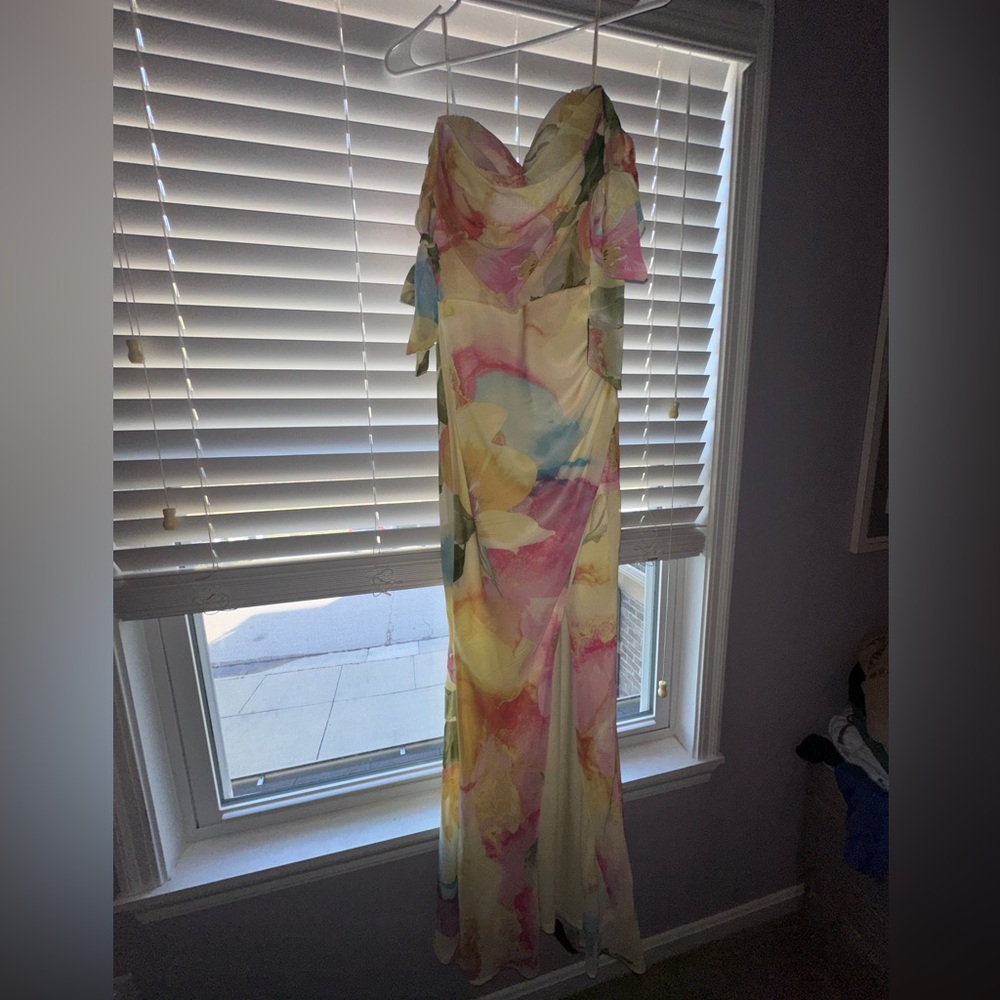Baltic Born off shoulder maxi dress with leg slit